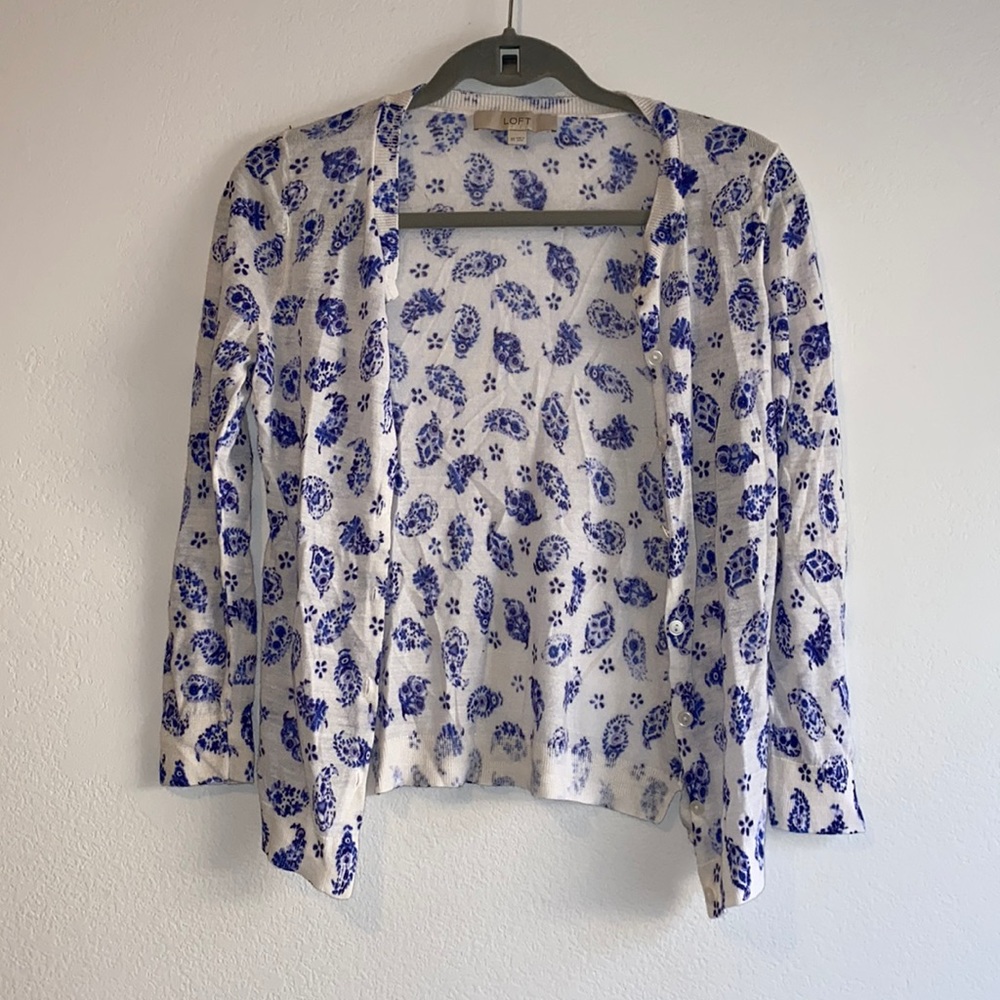 Soft Spring Summer Paisley Cardigan